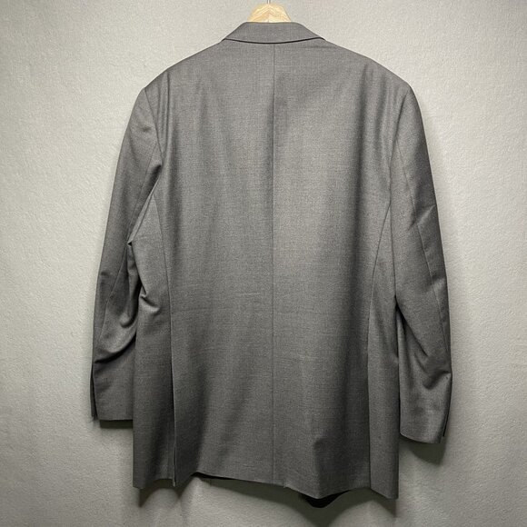 Pronto Uomo Mens Gray Wool Suit Jacket 48L Made In Italy Super 100s Angelico - Picture 7 of 8